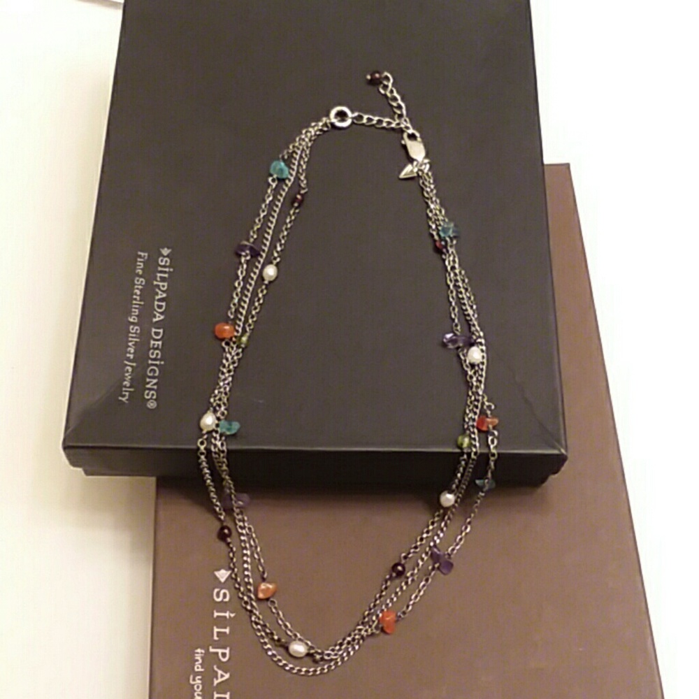 Silpada 3 strand sterling silver necklace